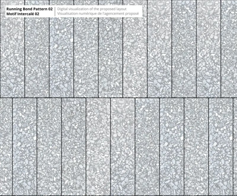 TERRAZZO SLAB, 600X150X60, POLISHED, OPAL GREY | Techo-Bloc